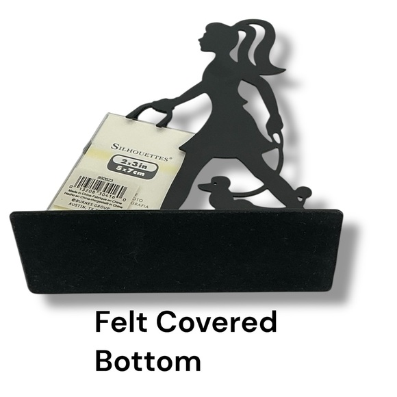 Silhouette Black Metal Dog Walker Picture Frame Matte Black Finish 6.75 Tall - Picture 4 of 16